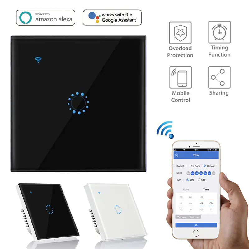 Sonoff Touch 86mm Smart Home Light Switch, Alexa Compatible