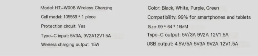 Ultra-thin Magnetic Wireless Power Bank