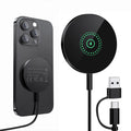 Magnetic Wireless Charger Compatible with Mag-Safe Charger 15W Fast Charging Wireless Charger Pad for iPhone 16 15 14 Pro/Pro Max/Plus 13 12 Pro/Pro Max/Mini Black